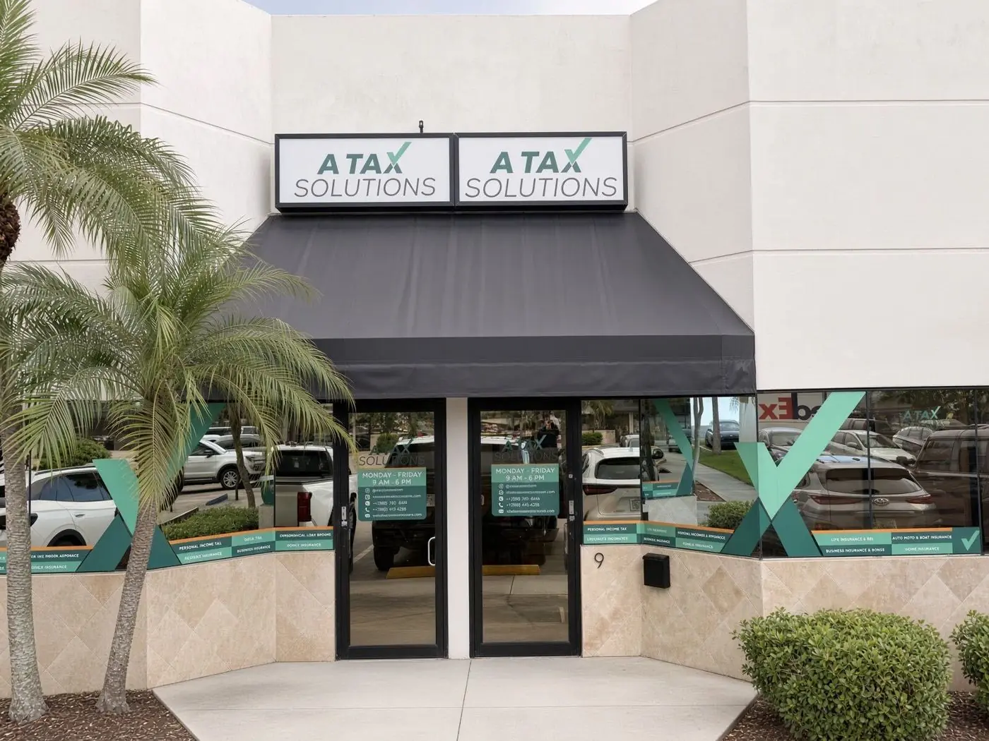 Fachada de la oficina de A Tax Solutions en Miami